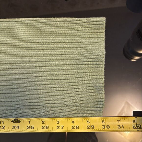 Women's Sweater Set Tank Cropped Pants Thick Knit S‎ Green Old Money Tea N Rose - Picture 6 of 7